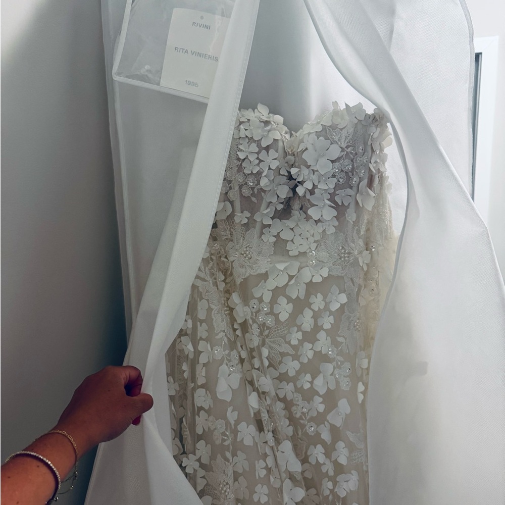 Rivini Bridal Gown with hand sewn flowers!